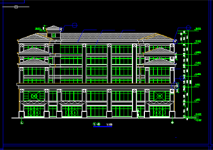 某现代风格宾馆旅馆建筑方案设计CAD图纸