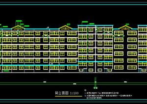 某现代多层住宅建筑设计方案图8（dwg格式）