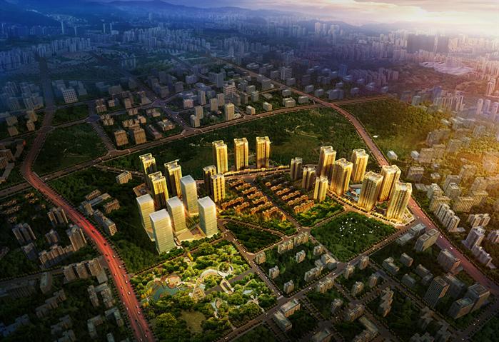 重庆某居住区建筑规划设计方案SU精模型1
