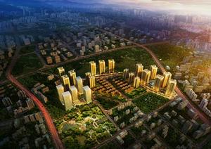 重庆某居住区建筑规划设计方案SU(草图大师)精模型（含PPT方案）