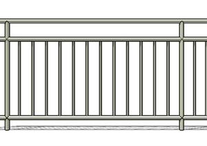 园林景观之栏杆设计该方案SU(草图大师)模型