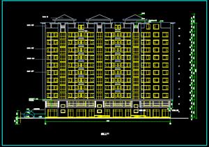 某现代小高层住宅建筑设计施工图方案（dwg格式）