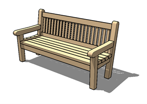 某现代风格园林坐凳设计SU(草图大师)模型2
