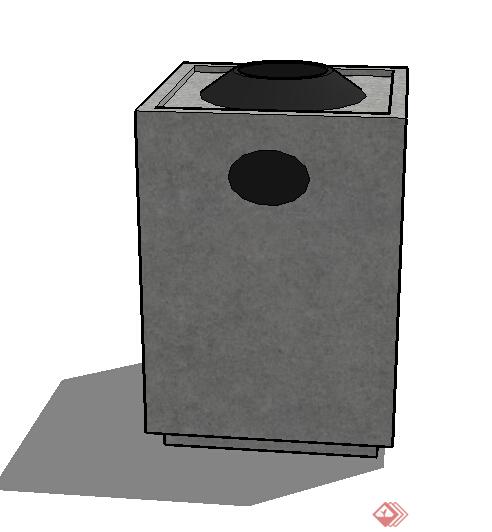 设计素材之垃圾桶是方案su模型1(1)