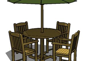 园林景观之桌凳设计该方案SU(草图大师)模型