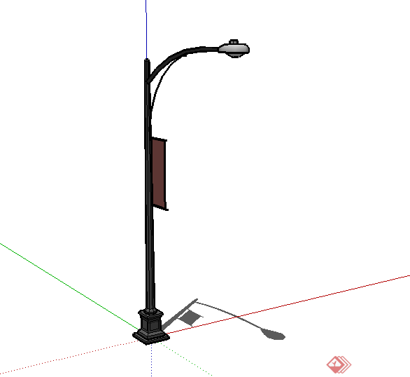 某现代风格室外灯具路灯设计SU模型2(1)