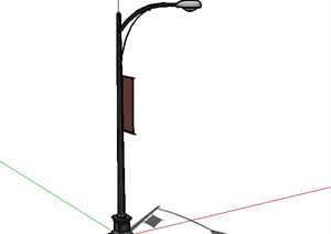 某现代风格室外灯具路灯设计SU(草图大师)模型2