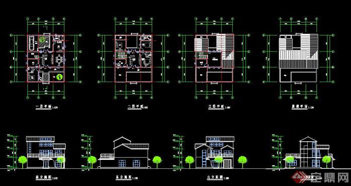 某别墅建筑设计方案图(2)