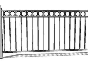 园林景观之栏杆设计方案SU(草图大师)模型3