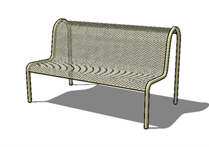 某现代风格园林坐凳设SU(草图大师)模型5