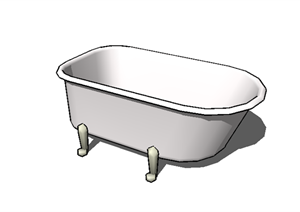 某现代风格厨卫设施浴缸设计SU(草图大师)模型2