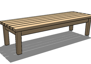 某现代风格园林坐凳设计SU(草图大师)模型6