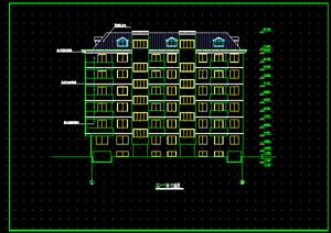 某欧式多层住宅楼建筑设计施工图方案（dwg格式）