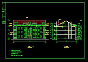 某欧式住宅建筑设计施工图方案（dwg格式）