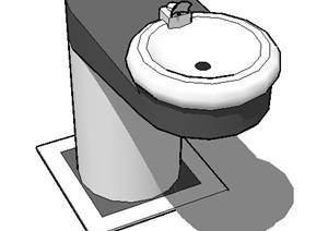 设计素材之厨卫设施洗手池设计素材SU(草图大师)模型2
