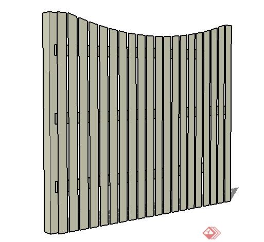 园林景观之围栏设计该方案su模型(1)
