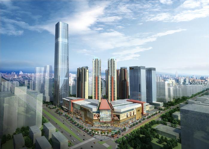 南宁某大型商业广场建筑设计SU模型