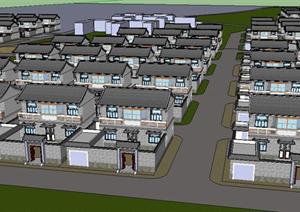 某住宅区建筑规划设计SU(草图大师)方案模型