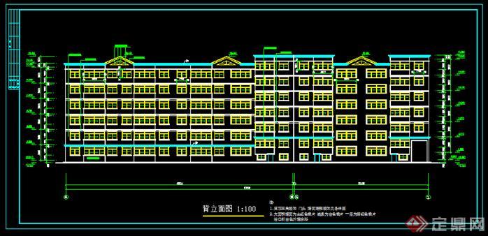 某现代节能住宅楼建筑设计方案（dwg格式）(1)