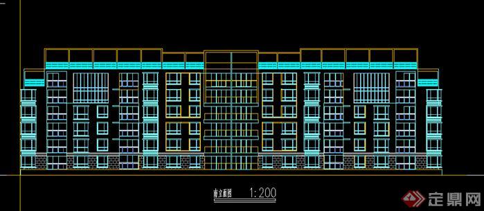 某现代住宅楼建筑设计方案（dwg格式、带效果图）(1)