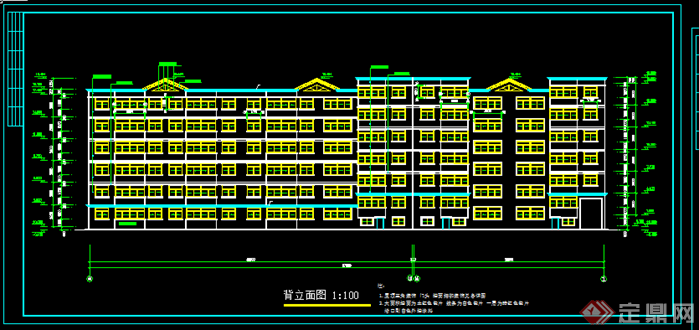 某现代风格节能住宅楼建筑方案设计CAD图纸(1)