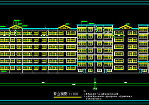 某现代风格节能住宅楼建筑方案设计CAD图纸