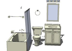 设计素材之厨卫设施卫生间设计素材SU(草图大师)模型