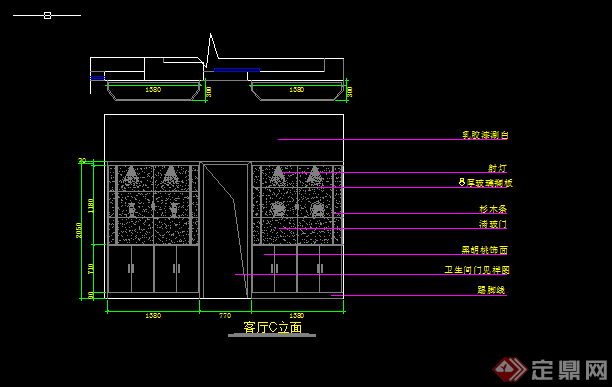 某现代风格建筑方案户型图设计CAD图纸(2)