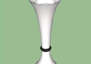 一个细高腰花钵瓶设计的SU(草图大师)模型
