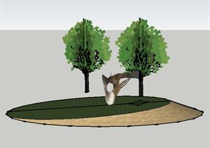 园林景观树木SU(草图大师)设计模型素材