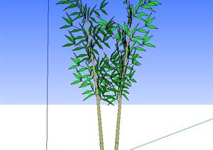 设计素材住景观植物竹子设计方案SU(草图大师)模型