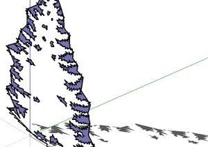 一棵松树的景观植物设计SU(草图大师)模型1