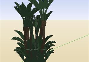 某现代风格园林植物巨型灌木设计SU(草图大师)模型素材