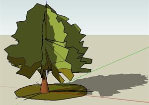 一棵景观植物设计SU(草图大师)模型5
