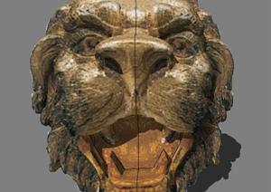 园林景观之3D狮子头雕塑设计方案SU(草图大师)模型