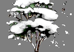 一颗景观树木SU(草图大师)模型素材