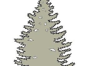 设计素材之景观植物草图松树设计素材SU(草图大师)模型48