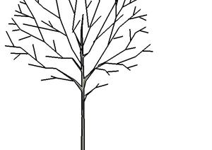 一棵树架的景观植物设计SU(草图大师)模型1
