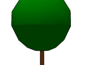 一棵棒糖树园林景观植物设计SU(草图大师)模型素材