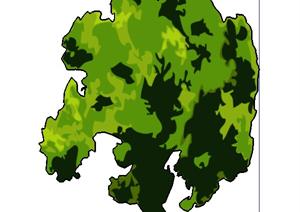 一棵手绘树园林景观植物设计SU(草图大师)模型