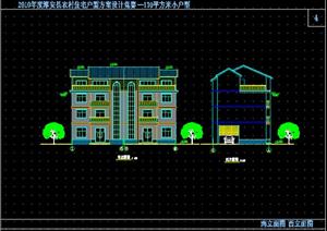 某新农村多层欧式别墅建筑设计方案5（dwg格式）