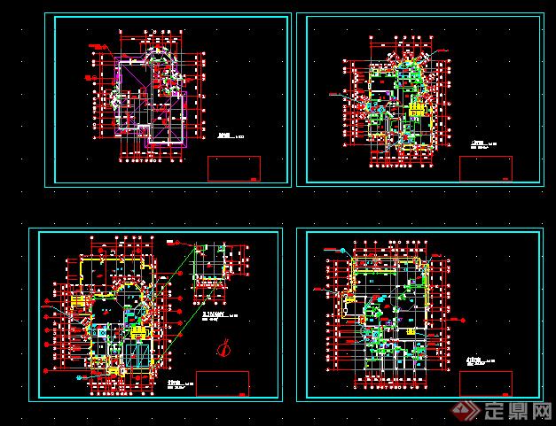 某新农村多层欧式别墅建筑设计方案12（dwg格式）(2)