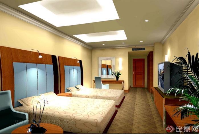 十家星级酒店的室内设计方案（含施工图+效果图）(2)