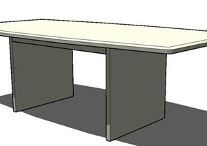 一个现代风格桌子SU(草图大师)模型素材