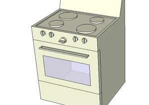 一个电烤箱SU(草图大师)模型素材