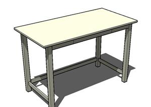 一个长条桌子SU(草图大师)模型素材