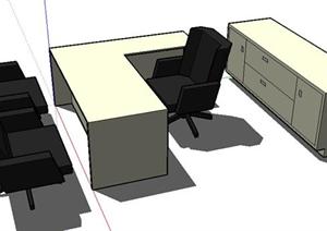 设计素材之家具办公桌椅设计方案SU(草图大师)模型