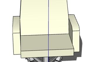 一个办公椅设计的SU(草图大师)模型