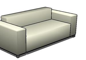 一个现代风格皮质沙发SU(草图大师)模型素材