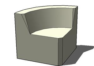 一个现代风格椅子SU(草图大师)模型素材